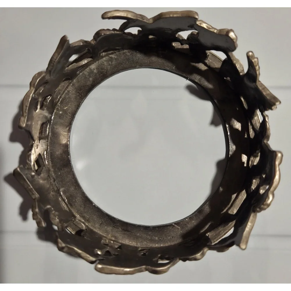 Scents And Accents Pewter Candle Holder Hummingbirds Retired‎